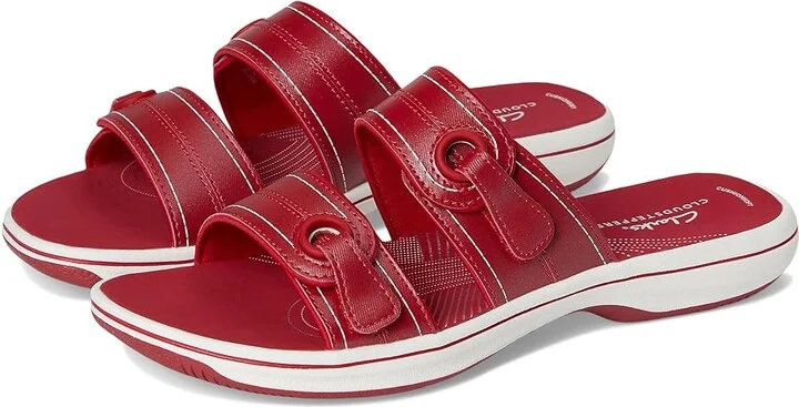 Clarks Breeze Maye Women's Sandals Cherry Synthetic : 7 B - Medium