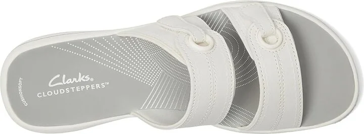 Clarks Breeze Maye Women's Sandals White Synthetic : 9 B - Medium - Image 2