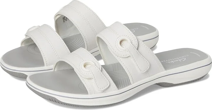Clarks Breeze Maye Women's Sandals White Synthetic : 9 B - Medium