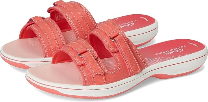 Clarks Breeze Piper Women's Shoes Bright Coral Ombre Synthetic : 5 B - Medium