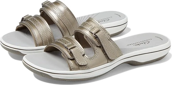 Clarks Breeze Piper Women's Shoes Pewter Synthetic : 5 B - Medium