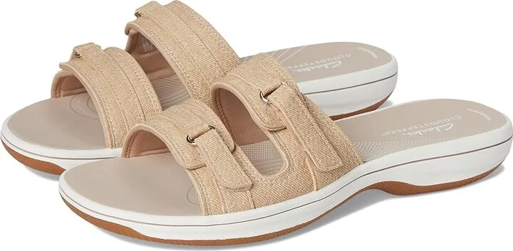 Clarks Breeze Piper Women's Shoes Sand Synthetic : 9 B - Medium