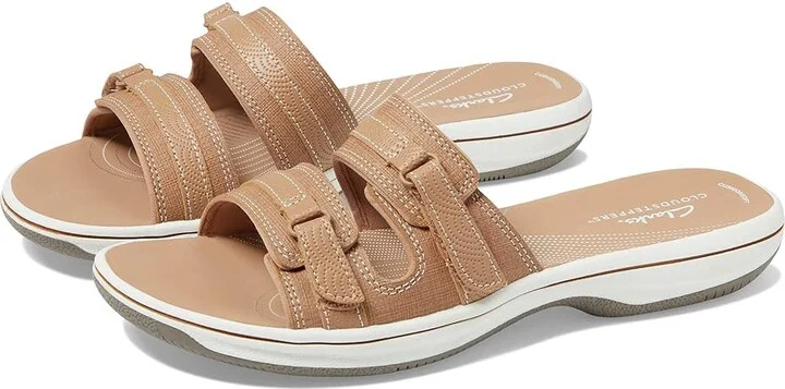 Clarks Breeze Piper Women's Shoes Warm Beige Synthetic : 6 B - Medium