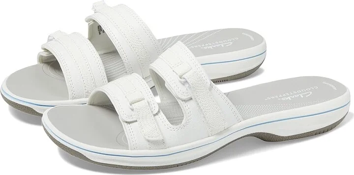 Clarks Breeze Piper Women's Shoes White Synthetic : 5 B - Medium