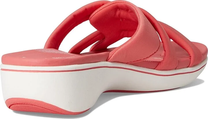 Clarks Breeze Rae Cam Women's Sandals Bright Coral Textile : 9.5 B - Medium, Leather - Image 4