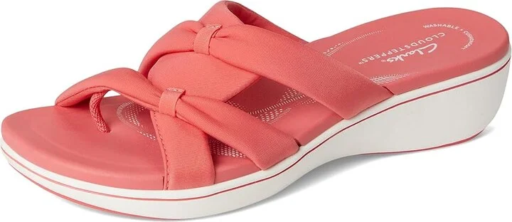 Clarks Breeze Rae Cam Women's Sandals Bright Coral Textile : 9.5 B - Medium, Leather - Image 5