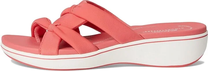 Clarks Breeze Rae Cam Women's Sandals Bright Coral Textile : 9.5 B - Medium, Leather - Image 6