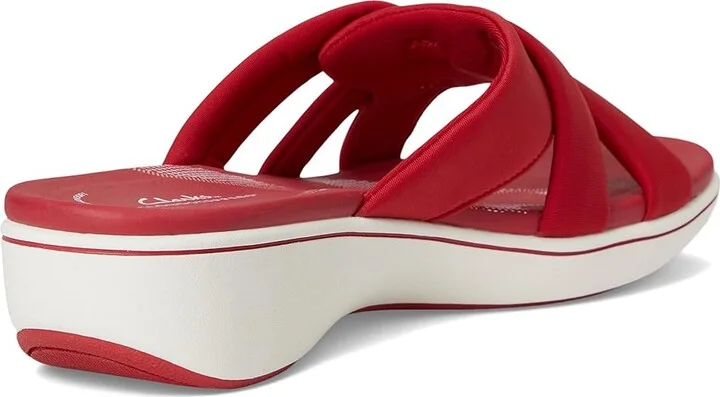 Clarks Breeze Rae Cam Women's Sandals Cherry Textile : 11 D - Wide, Leather - Image 4
