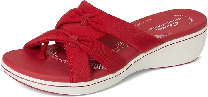 Clarks Breeze Rae Cam Women's Sandals Cherry Textile : 11 D - Wide, Leather - Image 5
