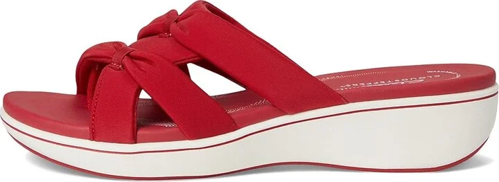 Clarks Breeze Rae Cam Women's Sandals Cherry Textile : 11 D - Wide, Leather - Image 6