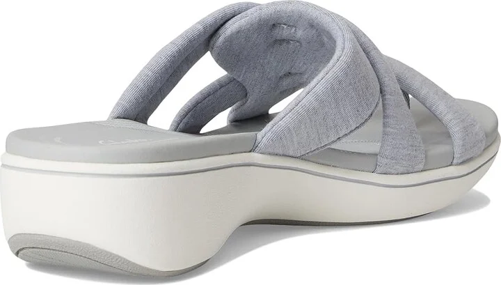 Clarks Breeze Rae Cam Women's Sandals Grey Textile : 6.5 D - Wide, Leather - Image 4