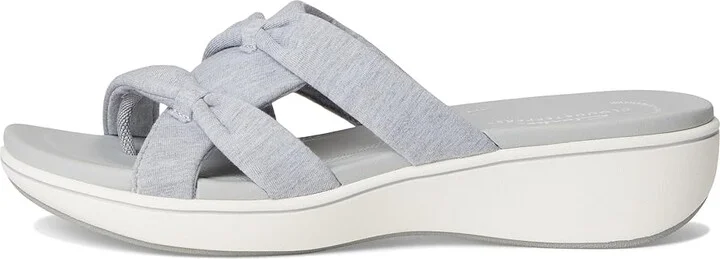Clarks Breeze Rae Cam Women's Sandals Grey Textile : 6.5 D - Wide, Leather - Image 6