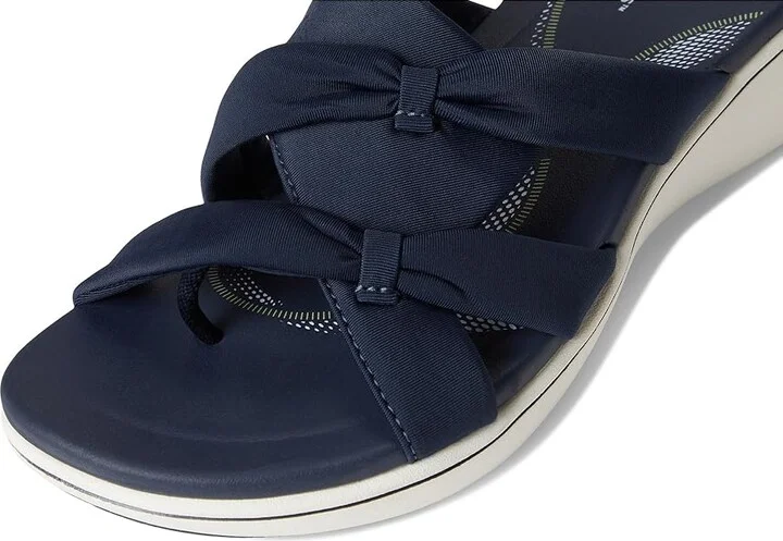 Clarks Breeze Rae Cam Women's Sandals Navy Textile : 7 B - Medium, Leather - Image 7