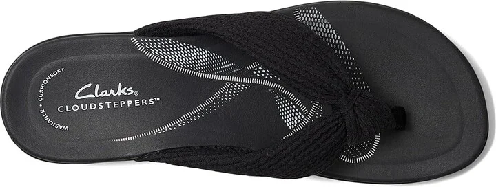 Clarks Breeze Rae Erin Women's Sandals Black Textile : 11 B - Medium, Rubber - Image 2