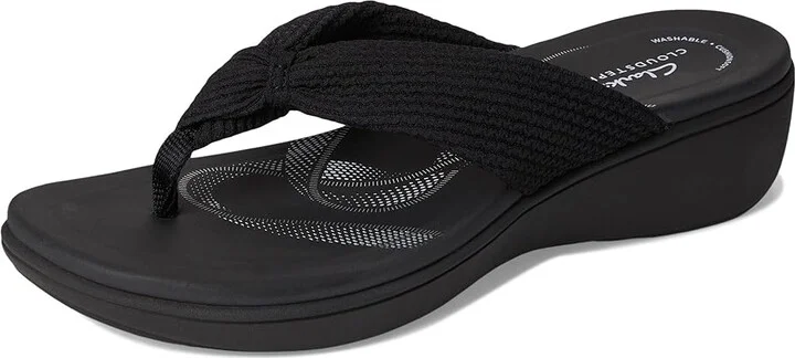 Clarks Breeze Rae Erin Women's Sandals Black Textile : 11 B - Medium, Rubber - Image 5