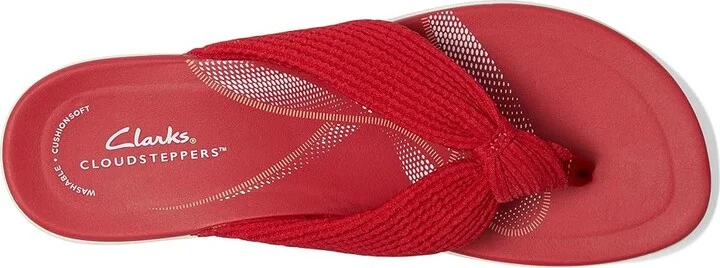 Clarks Breeze Rae Erin Women's Sandals Cherry Textile : 10 B - Medium, Rubber - Image 2