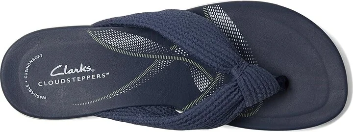 Clarks Breeze Rae Erin Women's Sandals Navy Textile : 11 D - Wide, Rubber - Image 2