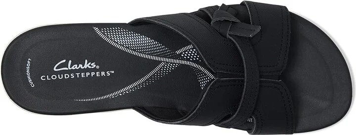 Clarks Breeze Rae Mia Women's Sandals Black Synthetic : 8 D - Wide - Image 2