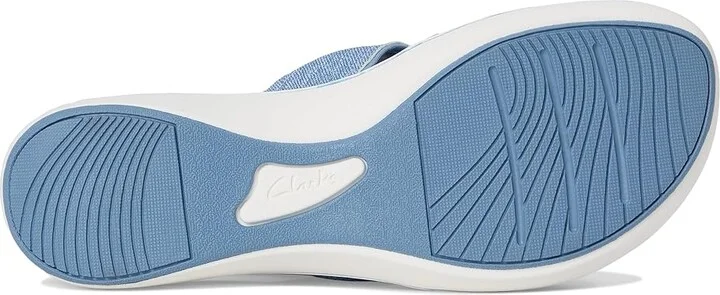 Clarks Breeze Rae Mia Women's Sandals Denim Blue Interest Synthetic : 12 D - Wide - Image 3
