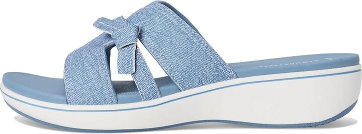 Clarks Breeze Rae Mia Women's Sandals Denim Blue Interest Synthetic : 12 D - Wide - Image 6