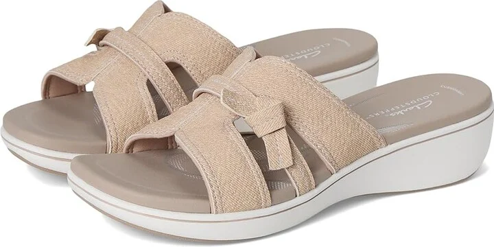 Clarks Breeze Rae Mia Women's Sandals Sand Interest Synthetic : 11 D - Wide