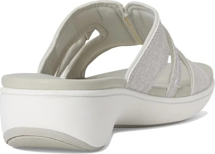 Clarks Breeze Rae Mia Women's Sandals White Interest Synthetic : 9.5 B - Medium - Image 4