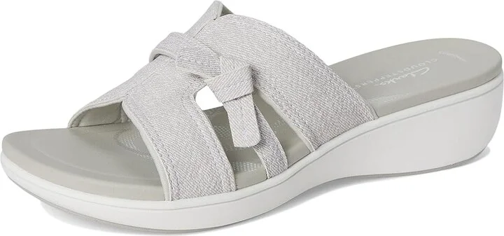 Clarks Breeze Rae Mia Women's Sandals White Interest Synthetic : 9.5 B - Medium - Image 5