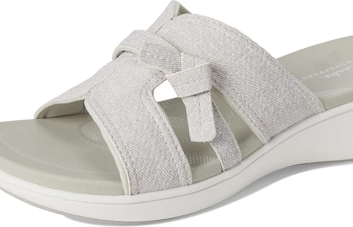 Clarks Breeze Rae Mia Women's Sandals White Interest Synthetic : 9.5 B - Medium - Image 7