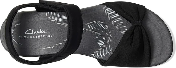 Clarks Breeze Rae Sara Women's Sandals Black Textile : 8 D - Wide, Synthetic - Image 2