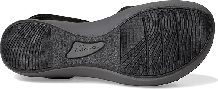 Clarks Breeze Rae Sara Women's Sandals Black Textile : 8 D - Wide, Synthetic - Image 3