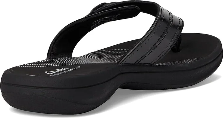 Clarks Breeze Reyna Women's Sandals Black Patent Synthetic : 5 B - Medium - Image 4