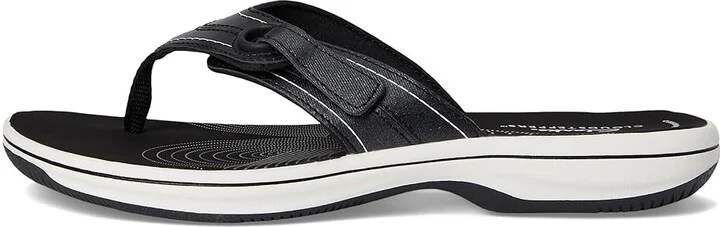 Clarks Breeze Reyna Women's Sandals Black Synthetic : 7 B - Medium - Image 6