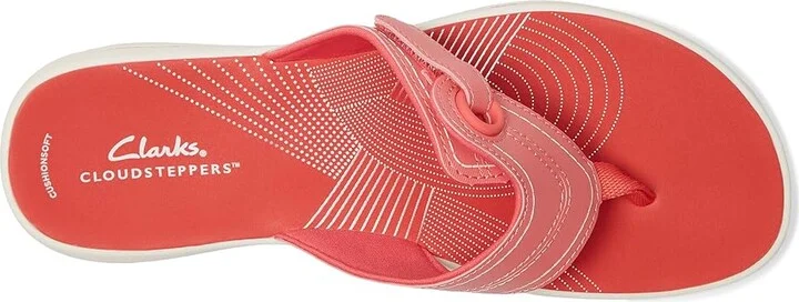 Clarks Breeze Reyna Women's Sandals Bright Coral Synthetic : 5 B - Medium - Image 2