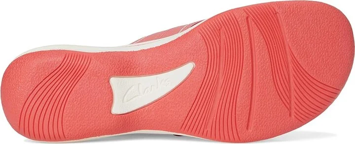 Clarks Breeze Reyna Women's Sandals Bright Coral Synthetic : 5 B - Medium - Image 3
