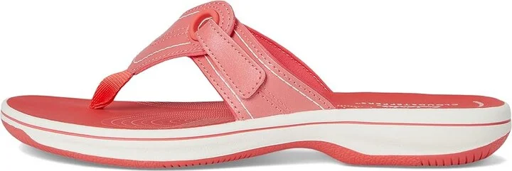 Clarks Breeze Reyna Women's Sandals Bright Coral Synthetic : 5 B - Medium - Image 6