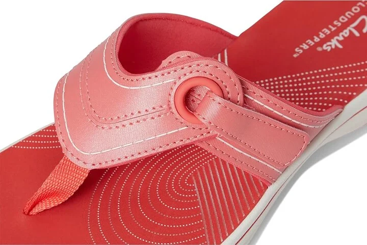 Clarks Breeze Reyna Women's Sandals Bright Coral Synthetic : 5 B - Medium - Image 7