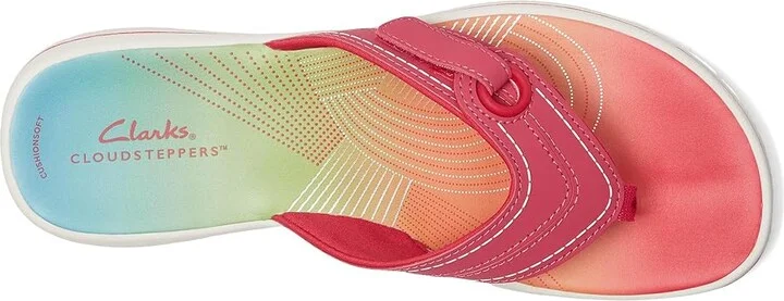 Clarks Breeze Reyna Women's Sandals Bright Pink Ombre Synthetic : 5 B - Medium - Image 2