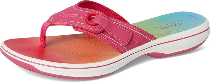 Clarks Breeze Reyna Women's Sandals Bright Pink Ombre Synthetic : 5 B - Medium - Image 5