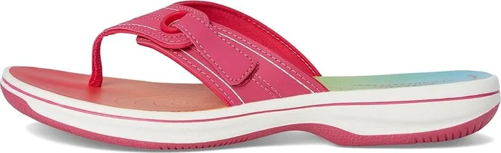 Clarks Breeze Reyna Women's Sandals Bright Pink Ombre Synthetic : 5 B - Medium - Image 6