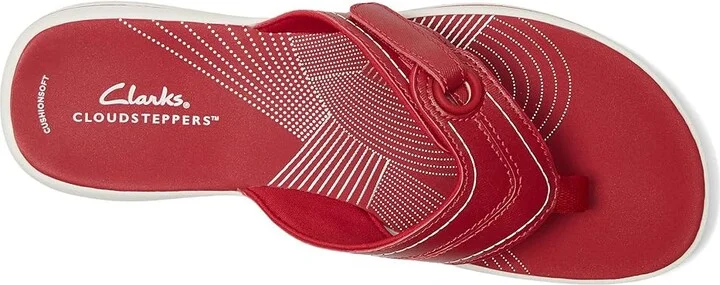 Clarks Breeze Reyna Women's Sandals Cherry Synthetic : 10 B - Medium - Image 2