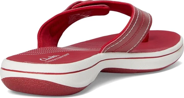 Clarks Breeze Reyna Women's Sandals Cherry Synthetic : 10 B - Medium - Image 4