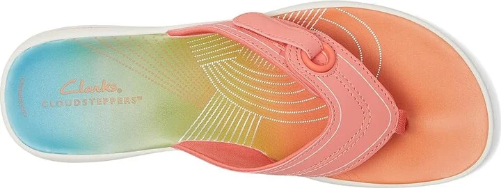 Clarks Breeze Reyna Women's Sandals Coral Ombre Synthetic : 8 B - Medium - Image 2