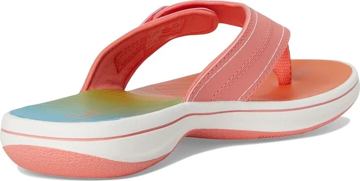 Clarks Breeze Reyna Women's Sandals Coral Ombre Synthetic : 8 B - Medium - Image 4