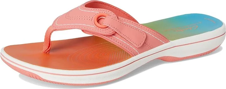 Clarks Breeze Reyna Women's Sandals Coral Ombre Synthetic : 8 B - Medium - Image 5