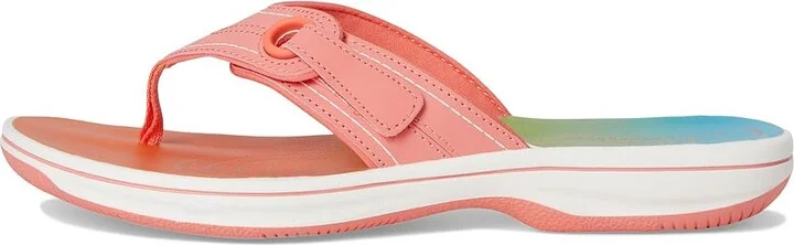Clarks Breeze Reyna Women's Sandals Coral Ombre Synthetic : 8 B - Medium - Image 6