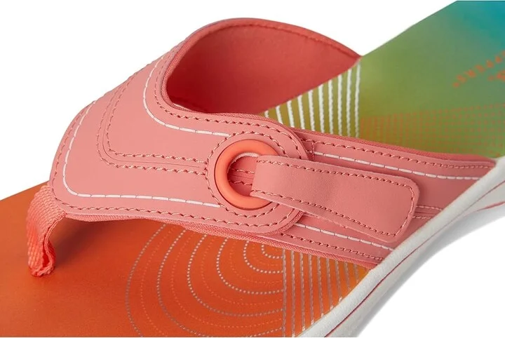 Clarks Breeze Reyna Women's Sandals Coral Ombre Synthetic : 8 B - Medium - Image 7