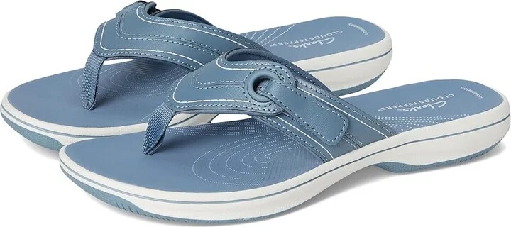 Clarks Breeze Reyna Women's Sandals Denim Synthetic : 12 B - Medium