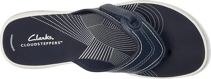 Clarks Breeze Reyna Women's Sandals Navy Synthetic : 8 B - Medium - Image 2