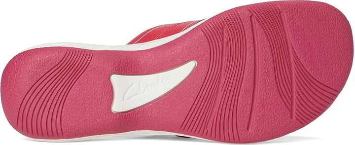 Clarks Breeze Reyna Women's Sandals Raspberry Synthetic : 8 B - Medium - Image 3