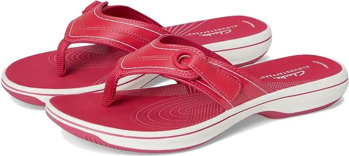 Clarks Breeze Reyna Women's Sandals Raspberry Synthetic : 8 B - Medium